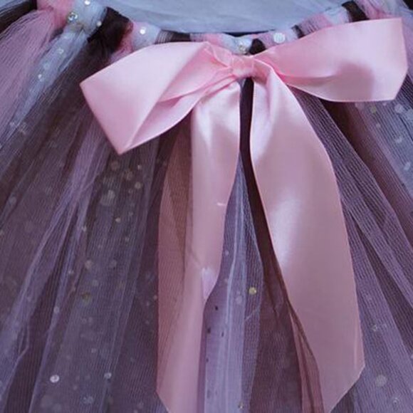 2 Pieces Skirt Set Unicorns Baseball T-Shirt Top Tutu Tulle Skirt Set Litte Girl - Picture 5 of 8